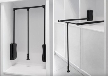 PANTOGRAF DRĄŻEK DO SZAFY ATM 83-115 cm 13kg BIAŁY MIĘKKI DOMYK