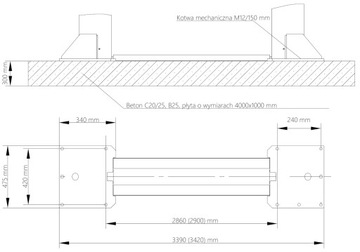 ДВУХКОЛУННЫЙ ГИДРАВЛИЧЕСКИЙ ПОДЪЕМНИК 4T автоматический NORTEC LONG ARMS 150CM