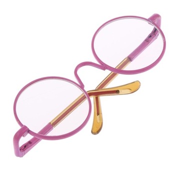 Пара красивых круглых металлических очков в розовом