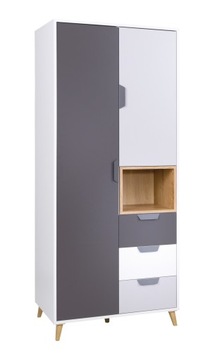 Pojemna szafa SZARY system JK 80 cm