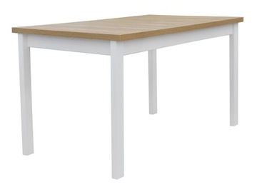 БЕЛЫЙ ДЕРЕВЯННЫЙ СТОЛ 180/140х80 ДЛЯ КУХНИ-СТОЛОВОЙ