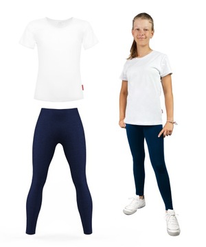 LEGGINSY DZIEWCZĘCE BAWEŁNA GETRY SPODNIE ROZ. 164