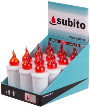 Свеча светодиодная Subito S6, зеленая 2R6