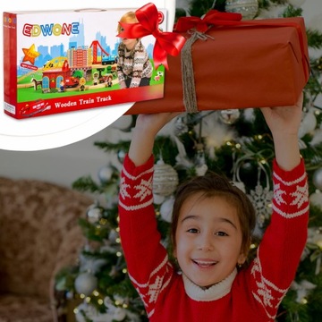 Деревянные рельсовые пути Локомотив + вагоны