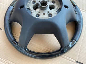 MERCEDES CL W216 W221 - PĚKNÝ VOLANT KŮŽE DŘEVO LAMINÁT