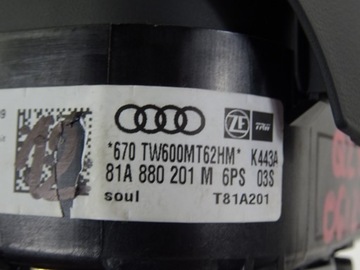 AUDI Q2 81A ULOŽENÍ VZDUCHOVÁ ŘIDIČE 81A880201M