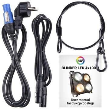 REFLEKTOR OŚWIETLACZ SCENICZNY ESTRADOWY BLINDER STROBOSKOP 4x100W COB LED