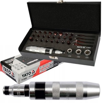 УДАРНАЯ ОТВЕРТКА YATO СО СМЕННЫМИ НАКОНЕЧНИКАМИ НАБОР ИЗ 32 МЕТАЛЛОВ YT-28000