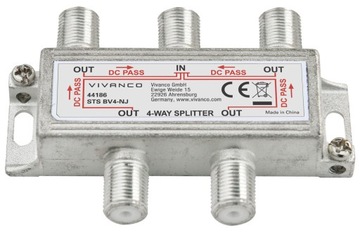 DVB-T / SAT Rozdzielacz Antena - 4 x TV Jakość Vivanco Sklep Warszawa
