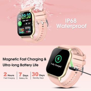 CZARNY INTELIGENTNY ZEGAREK SMARTWATCH ANDOIRD IOS WEURGHY