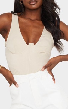 PRETTYLITTLETHING UV9 БЕЖЕВЫЙ ЖЕНСКИЙ БОДИ R. M
