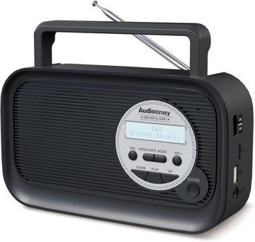 Радио Audiocrazy DAB/DAB Plus/FM // Bluetooth, USB, SD-карта, AUX