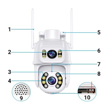 ВНЕШНЯЯ КАМЕРА С ПЕРЕКЛЮЧЕНИЕМ WIFI, ДВОЙНОЙ ОБЪЕКТИВ XTRA, ПРИЛОЖЕНИЕ FULL HD, PL