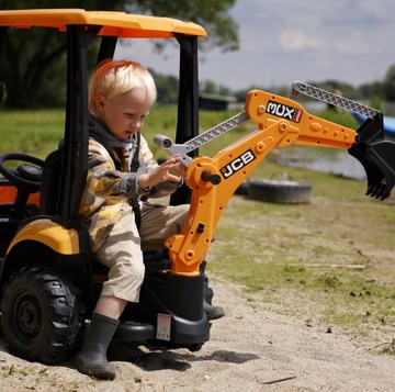 Koparka Ładowarka JCB 4w1 na akumulator dla dziecka 12V 10Ah moc 90 WAT