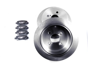 KLOCKI + TARCZE HAMULCOWE TOYOTA COROLLA E12 TYŁ 279mm.