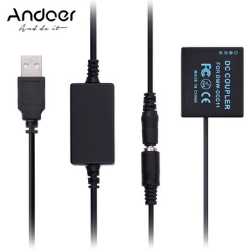 Andoer DMW-DCC11 Комплект питания USB-заглушка постоянного тока