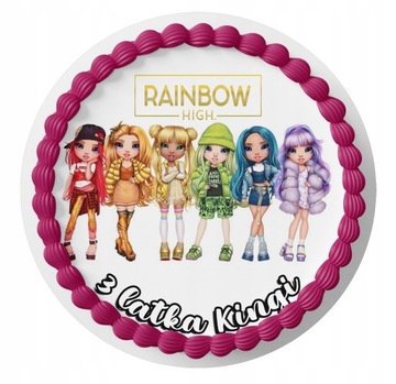 OPŁATEK NA TORT - RAINBOW HIGH + 2x GRATIS