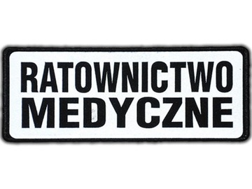 Emblemat RATOWNICTWO MEDYCZNE odblaskowy na rzepie