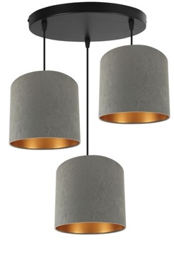 LAMPA WISZĄCA SUFITOWA ŻYRANDOL ABAŻUR WELUR LED