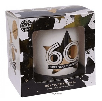 KUBEK STAR 60LAT NA URODZINY PREZENT