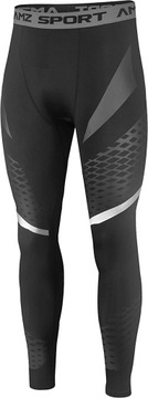 Męskie AMZSPORT kompresyjne SPODNIE LEGGINSY S