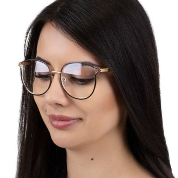 Очки женские золотые CAT EYE, черные