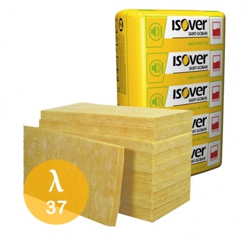Минеральная вата AKU-ISOVER PLATE толщиной 100 -17,00/м2