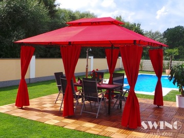 САДОВЫЙ ПАВИЛЬОН MINZO С КРЕМОВЫМ СВЕТОДИОДНЫМ ОСВЕЩЕНИЕМ