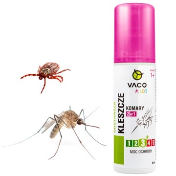 VACO Płyn na komary, kleszcze i meszki dla Dzieci 80 ml 1+