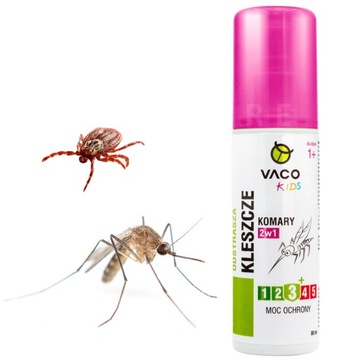 Спрей от комаров и клещей VACO Strong KIDS ДЛЯ ВЗРОСЛЫХ ДЕТЕЙ +1 ДЭТА 50% 2x80мл
