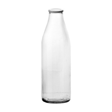 Стеклянная бутылка для молока 1 л.