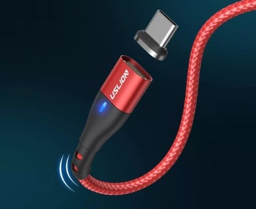 МАГНИТНЫЙ КАБЕЛЬ 2М БЫСТРАЯ ЗАРЯДКА 3А USB C