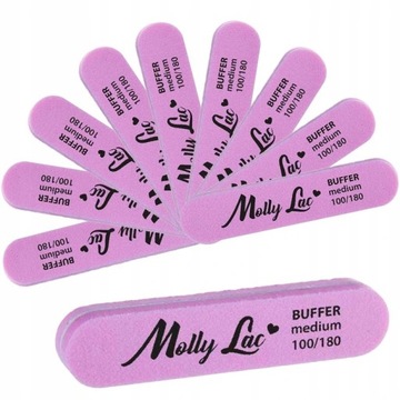 PAKIET 10x POLERKA DWUSTRONNA MINI BUFFER PROSTA MEDIUM 100/180 MOLLYLAC