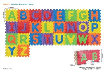 PIANKOWA MATA PUZZLE SENSORYCZNA 26SZT 32X32CM RÓŻNORODNA STRUKTURA GÓRY