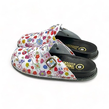Женские шлепанцы профилированные цветы анатомические биолена