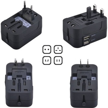 Универсальный адаптер адаптер US UK EU AUST USB World Charger