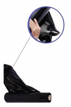 Стрейч-пленка 3 кг Чёрная ЭКО 50 см STRONG 10 ШТ.