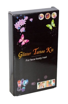 БОЛЬШОЙ НАБОР ТАТУ ШАБЛОНЫ С БЛЕСКАМИ ТАТУ