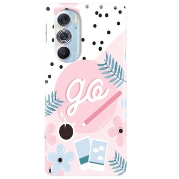 Etui CLEAR DO MOTOROLA EDGE 30 PRO Ochronne Różowe Damskie TOP WIELE WZORÓW