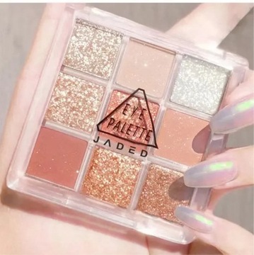 9-цветная палитра теней для век Rose Pink Earth Color Pearly Matte Milk Tea Glitte