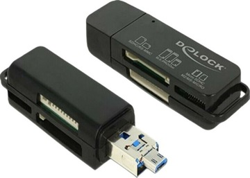 DELOCK USB OTG CZYTNIK KART COMBO 91737 ZESTAW