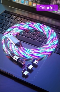СВЕТЯЩИЙСЯ магнитный кабель длиной 200 СМ. 5-контактный SAM CABLE FAST