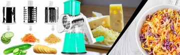 ТВЕРДАЯ МАШИНА ДЛЯ НАРЕЗКИ КАРТОФЕЛЯ И ОВОЩЕЙ С 3 ВСТАВКАМИ XXL
