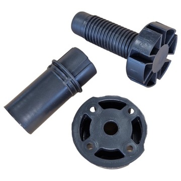 Регулируемая пластиковая мебельная ножка черного цвета H80-120