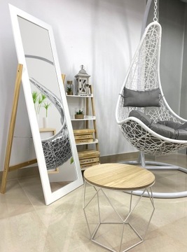 БОЛЬШОЕ ЗЕРКАЛО ДЕРЕВЯННОЕ, 160 СМ, БЕЛАЯ РАМА