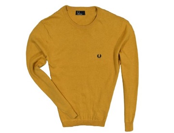 FRED PERRY Bawełniany Sweter Męski Premium / L