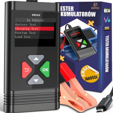 TESTER AKUMULATORÓW SAMOCHODOWYCH MIERNIK BATERII SAMOCHODU Z WYŚWIETLACZEM