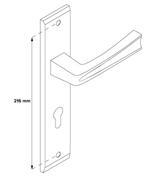 KLAMKA ZEWNĘTRZNA MAJA 92MM WKŁADKA PRAWA PATYNA