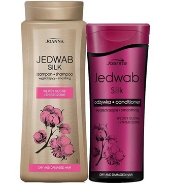 Joanna Jedwab Szampon 400ml + odzywka 200ml zestaw