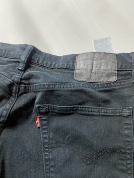 Levi's 511 STRAUSS LEVIS oryginalne Spodnie CZARNE Jeansy W 36 L 32